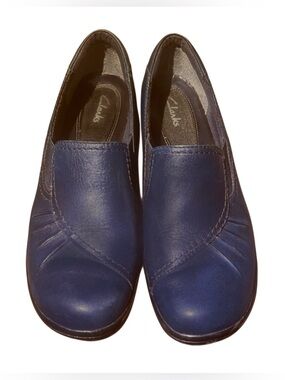 Clarks Women's Navy Leather Loafers